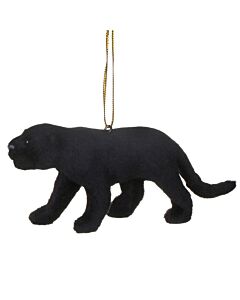 Gisela Graham - Faux Fur Black Panther Tree Decoration